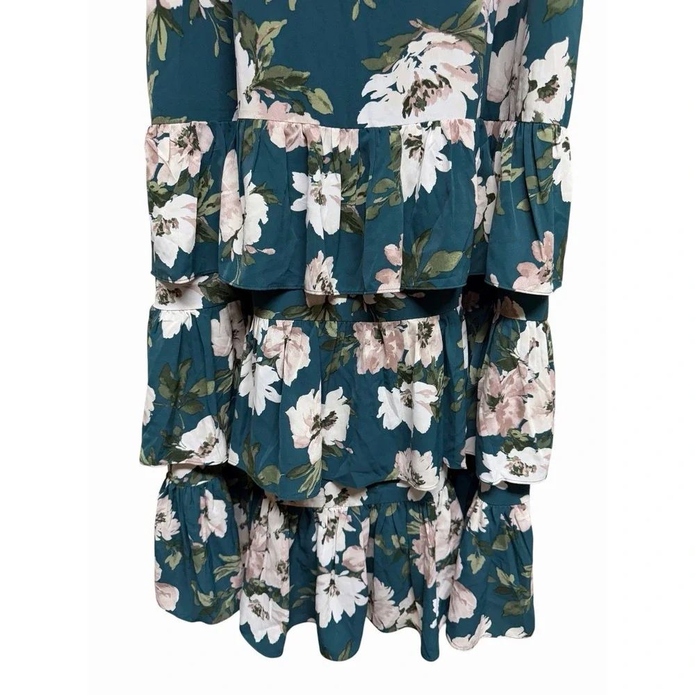 ABERCROMBIE & FITCH Drama Ruffle Tiered Maxi Dress Women's Size 2XL